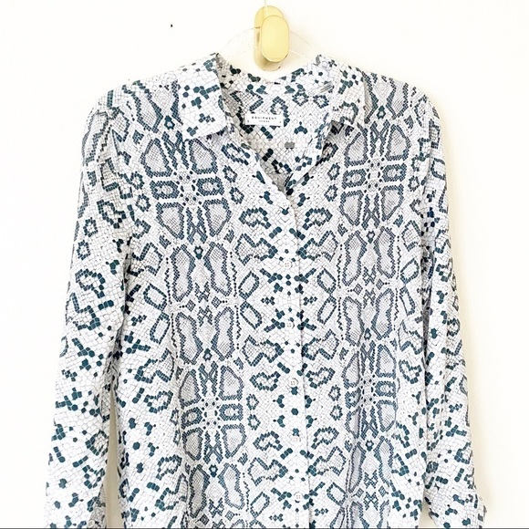 Equipment Essential Python Print Silk Shirt size small - Picture 3 of 16